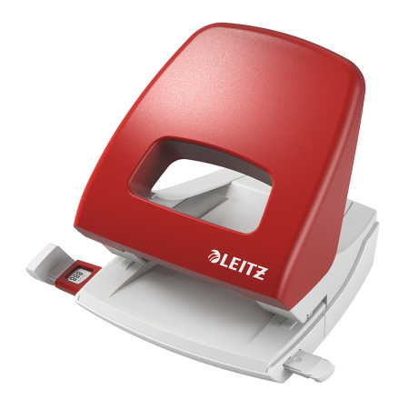 Accesorii pentru birou - Perforator plastic Leitz 5005 NeXXt Series, 25 coli, rosu