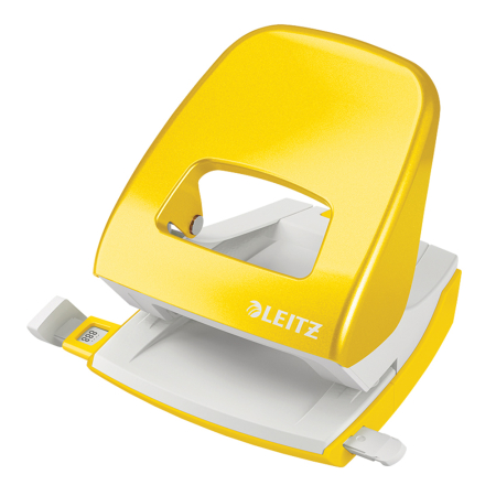 Accesorii pentru birou - Perforator Leitz WOW 5008, 30 coli, metalic, galben