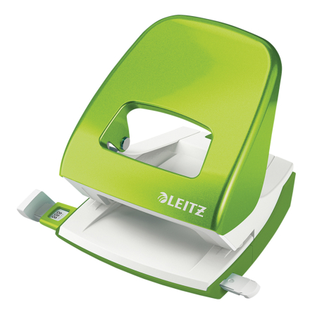 Accesorii pentru birou - Perforator Leitz WOW 5008, 30 coli, metalic, verde