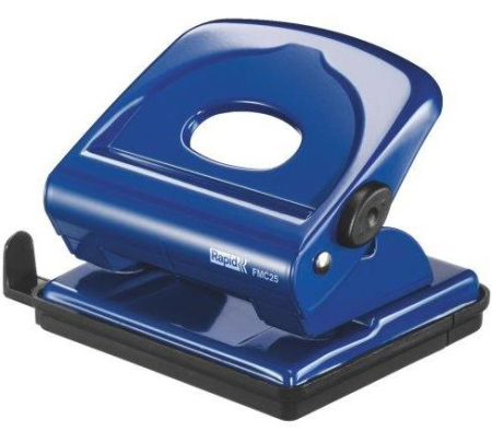 Accesorii pentru birou - Perforator metalic 25 coli, RAPID FMC25 - albastru