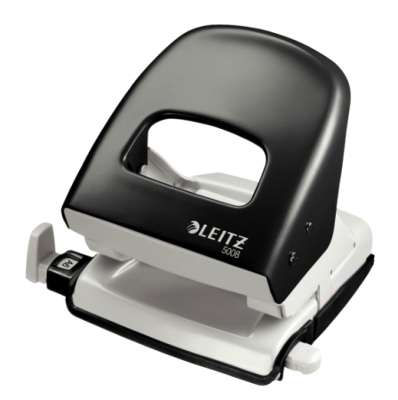 Accesorii pentru birou - Perforator metalic,  30 coli, LEITZ 5008 - negru