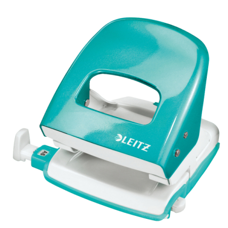 Accesorii pentru birou - Perforator metalic,  30 coli, LEITZ 5008 - turcoaz metalizat