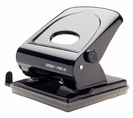 Accesorii pentru birou - Perforator metalic 40 coli, RAPID FMC40 - negru