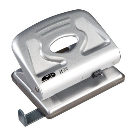 Accesorii pentru birou - Perforator Noki H-20, metalic, 20 coli, argintiu