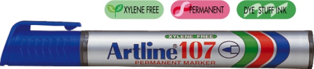 Instrumente de scris si corectura - Permanent marker ARTLINE 107, corp plastic, varf rotund 1.5mm - albastru