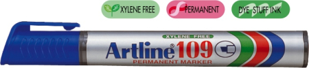 Instrumente de scris si corectura - Permanent marker ARTLINE 109, corp plastic, varf tesit 2.0-5.0mm - albastru