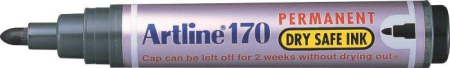 Instrumente de scris si corectura - Permanent marker ARTLINE 170 - Dry safe ink, corp plastic, varf rotund 2.0mm - negru
