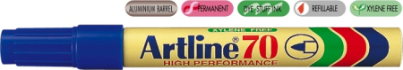 Instrumente de scris si corectura - Permanent marker ARTLINE  70, corp metalic, varf rotund 1.5mm - albastru