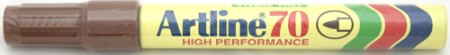 Instrumente de scris si corectura - Permanent marker ARTLINE  70, corp metalic, varf rotund 1.5mm - maro