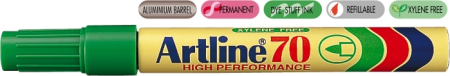 Instrumente de scris si corectura - Permanent marker ARTLINE  70, corp metalic, varf rotund 1.5mm - verde