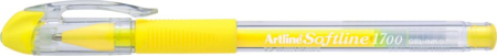 Instrumente de scris si corectura - Pix cu gel ARTLINE Softline 1700, rubber grip, varf 0.7mm - galben fluorescent