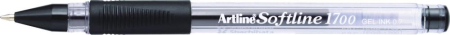 Instrumente de scris si corectura - Pix cu gel ARTLINE Softline 1700, rubber grip, varf 0.7mm - negru