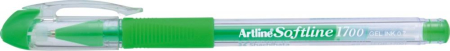 Pixuri cu gel - Pix cu gel ARTLINE Softline 1700, rubber grip, varf 0.7mm - verde fluorescent