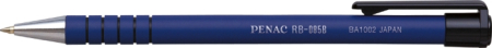 Instrumente de scris si corectura - Pix PENAC RB-085B, rubber grip, 0.7mm, varf metalic, corp albastru - scriere albastra
