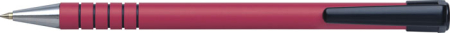 Instrumente de scris si corectura - Pix PENAC RB-085B, rubber grip, 0.7mm, varf metalic, corp rosu - scriere rosie