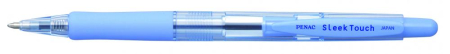 Instrumente de scris si corectura - Pix PENAC Sleek Touch, rubber grip, 1.0mm, accesorii albastru pastel - scriere albastra