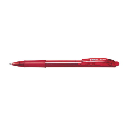 Instrumente de scris si corectura - Pix cu mecanism, Pentel, BK-417, 0.7 mm, plastic, rosu