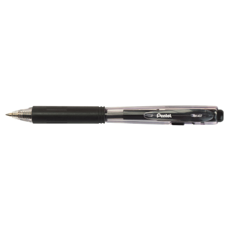 Instrumente de scris si corectura - Pix cu mecanism, Pentel, BK-437, 0.7 mm, plastic, negru