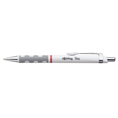 Instrumente de scris si corectura - Pix cu mecanism, Rotring, Tikky III, 0.8 mm, alb, mina albastra