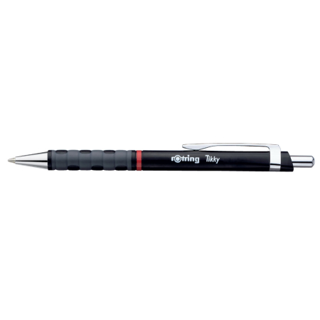 Instrumente de scris si corectura - Pix cu mecanism, Rotring, Tikky III, 0.8 mm, negru, mina albastra