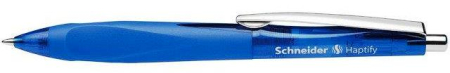 Pixuri cu mecanism - Pix SCHNEIDER Haptify, rubber grip, clema metalica, corp albastru - scriere albastra