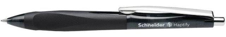 Pixuri cu mecanism - Pix SCHNEIDER Haptify, rubber grip, clema metalica, corp negru - scriere neagra