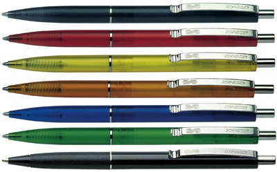 Instrumente de scris si corectura - Pix SCHNEIDER K20 Icy colours, clema metalica, culori asortate - scriere albastra