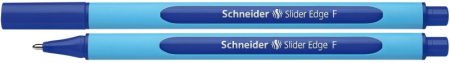 Instrumente de scris si corectura - Pix SCHNEIDER Slider Edge F, rubber grip, varf fin - scriere albastra