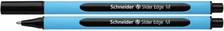Instrumente de scris si corectura - Pix SCHNEIDER Slider Edge M, rubber grip, varf mediu - scriere neagra