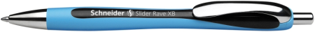 Instrumente de scris si corectura - Pix SCHNEIDER Slider Rave XB, rubber grip, accesorii metalice - scriere neagra