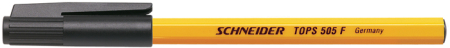 Instrumente de scris si corectura - Pix SCHNEIDER Tops 505F, unica folosinta, varf fin, corp orange - scriere neagra
