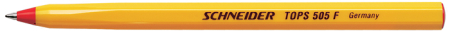 Instrumente de scris si corectura - Pix SCHNEIDER Tops 505F, unica folosinta, varf fin, corp orange - scriere rosie