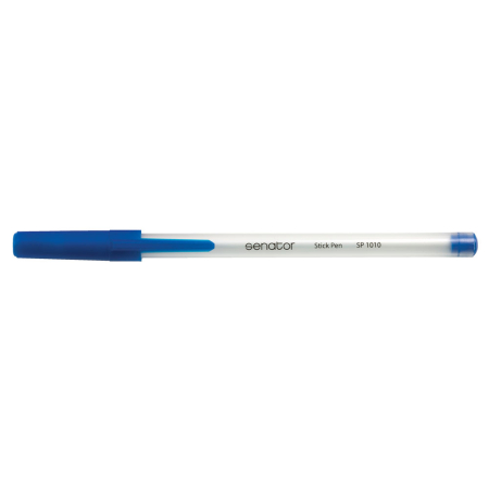 Pixuri fara mecanism - Pix, Senator, Stick Pen, seria 1000, 0.7 mm, plastic, albastru