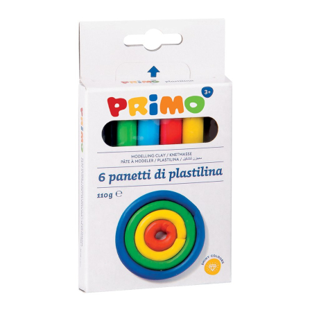 Rechizite scolare - Plastilina Morocolor Primo, 120 g/cutie, 6 culori/cutie