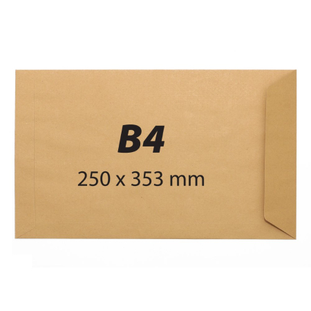 Articole din hartie - Plic B4, 250 x 353 mm, kraft, banda silicon, 90 g/mp, 250 bucati/cutie