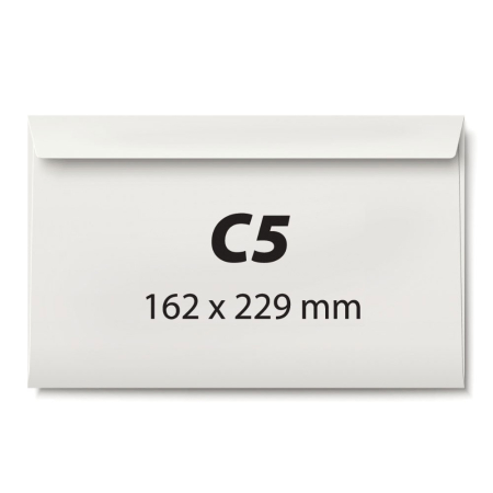Articole din hartie - Plic C5, 162 x 229 mm, alb, banda silicon, 80 g/mp, 500 bucati/cutie