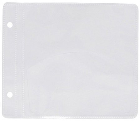 File de protectie  - Plic plastic PP pentru CD/DVD, cu perforatii, 10 buc/set, Office Products - transparent