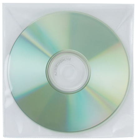 File de protectie  - Plicuri plastic PP pentru CD/DVD, 50 buc/set, Q-Connect