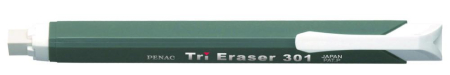 Rechizite scolare - Radiera mecanica PENAC Tri Eraser, triunghiulara, 100% cauciuc - corp gri