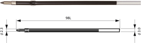 Instrumente de scris si corectura - Rezerva PENAC BR98C, 2 buc/set, 0.7mm, pt Sleek Touch, Pepe, RBR, RB-085B, CCH-3, Multi 1000-D2 - ne