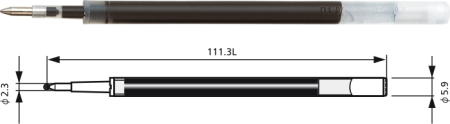 Instrumente de scris si corectura - Rezerve cu gel PENAC GBR3, 2 buc/set, 0.7mm, pentru FX-7, CCH-3 gel, E-grip - albastru