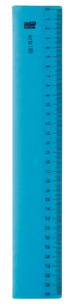 Instrumente de scris si corectura - Rigla flexibila din plastic, 30cm, ALCO - albastru transparent