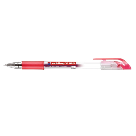 Instrumente de scris si corectura - Roller cu gel, Edding, Cristal Jelly 2185, 0.7 mm, plastic, rosu