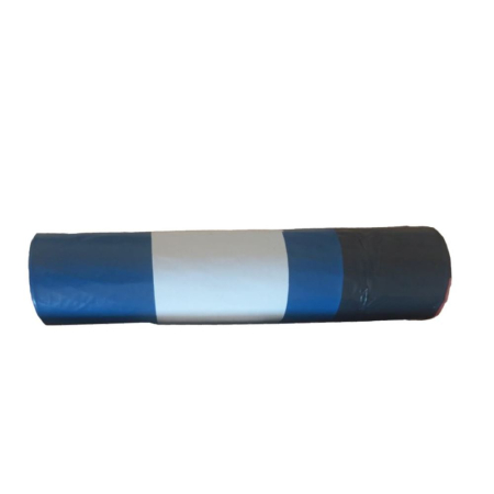 Produse curatenie pentru birou - Saci menajeri cu snur LDPE, 60 l, negru/albastru, 30 microni, 10 bucati/rola
