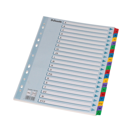 Organizare si arhivare - Index A-Z, Esselte, Mylar, carton cu taste laminate, A4
