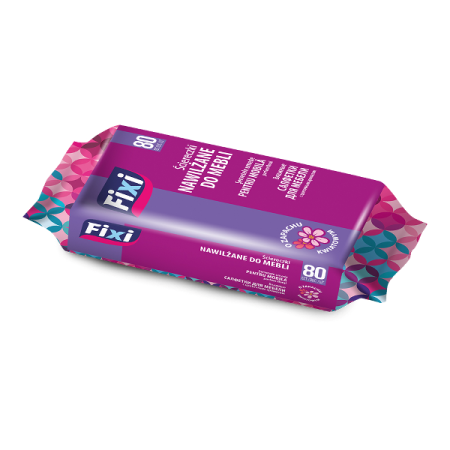 Produse curatenie pentru birou - Servetele pentru mobila Fixi Floral, 80 bucati/pachet