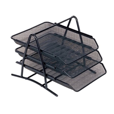 Tavite pentru documente - Set 3 tavite pentru documente Mesh Memoris-Precious, metal, negru