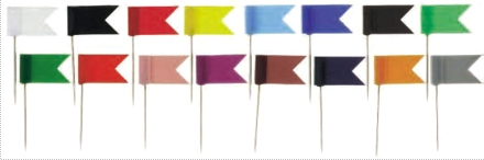 Comunicare si prezentare - Stegulete colorate, 20/cutie, ALCO - negru