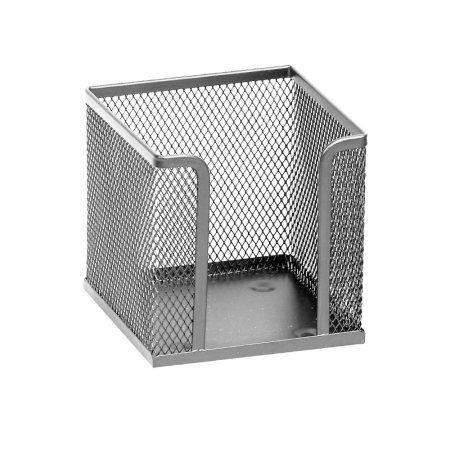 Accesorii pentru birou - Suport Memoris Precious pentru cub hartie mesh, argintiu