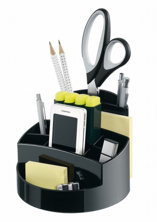 Accesorii pentru birou - Suport pentru articole de birou, HAN Rondo - negru lucios